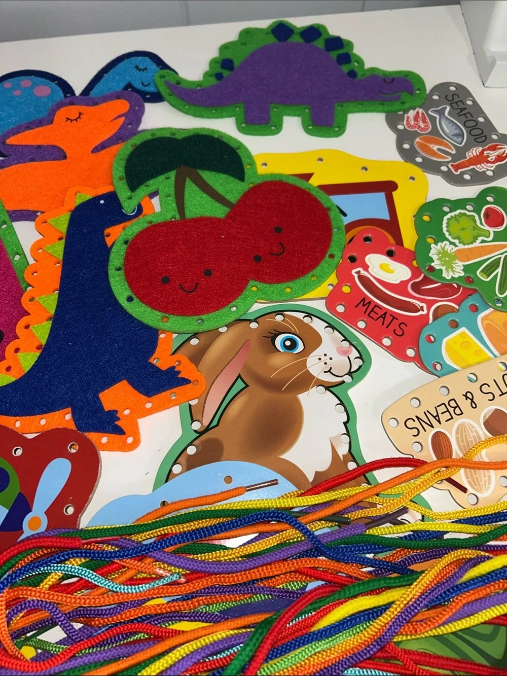 Children’s Lacing Bundle Animals + Dinos + Cars + Foods Laces Included